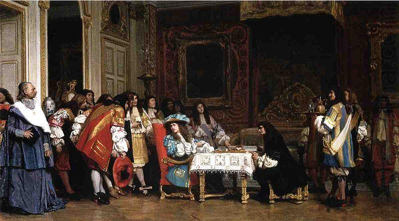 Jean Leon Gerome Louis XIV and Moliere china oil painting image